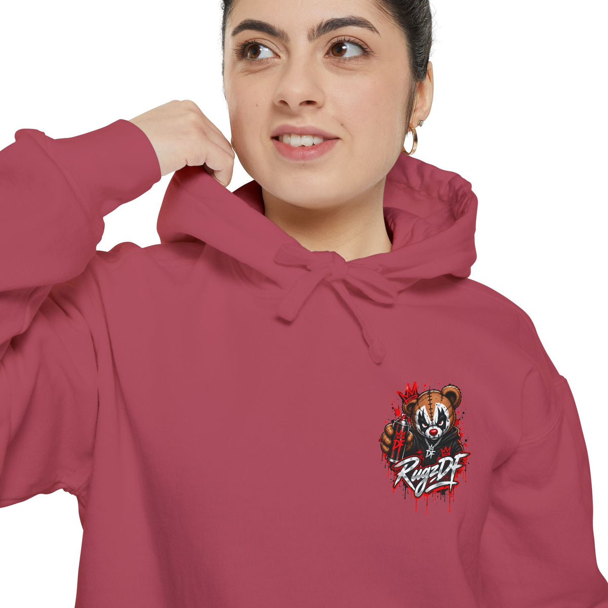RugzDF Bear Graphic Hoodie – Front Chest Print