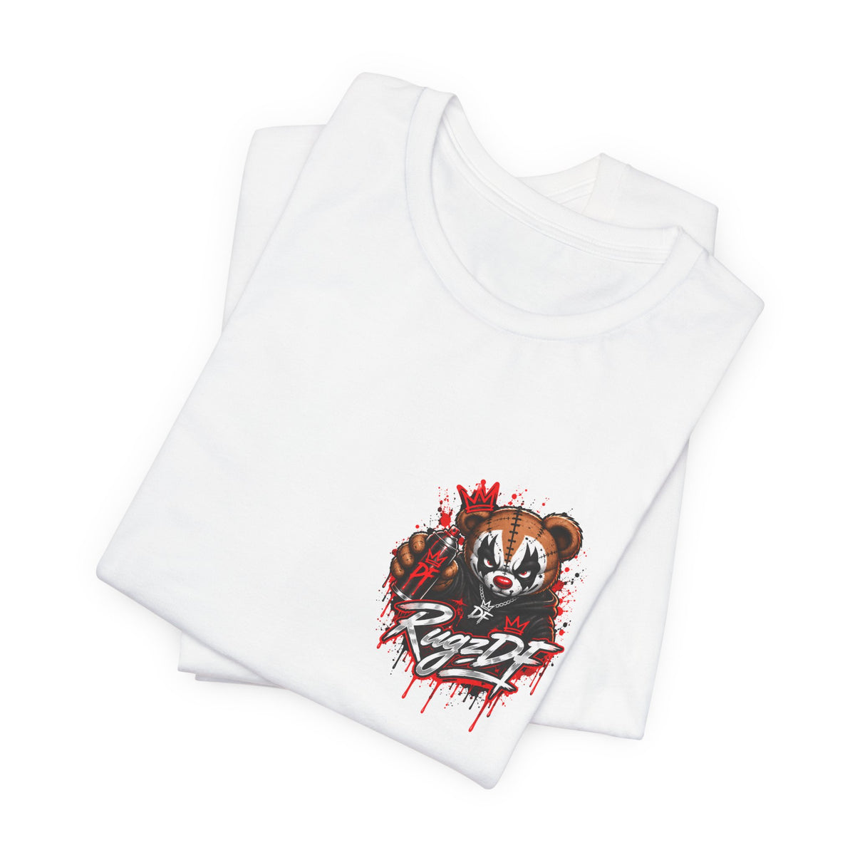 RugzDF Clown Bear Graphic Tee — Horror Streetwear T-Shirt