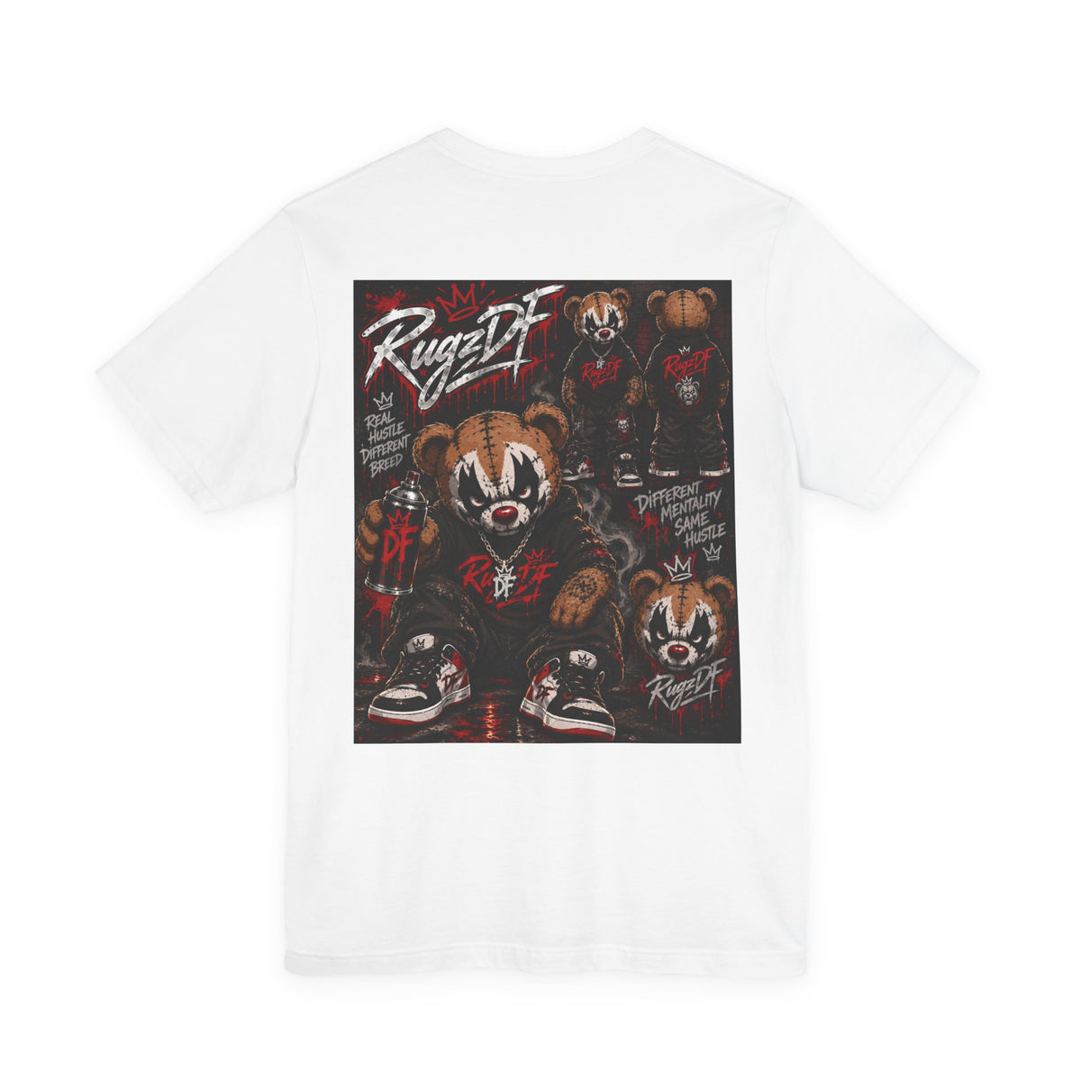 RugzDF Clown Bear Graphic Tee — Horror Streetwear T-Shirt