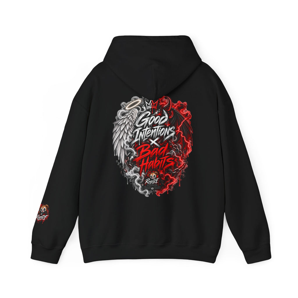 RugzDF Angel & Demon Hoodie – Good Intentions Bad Habits
