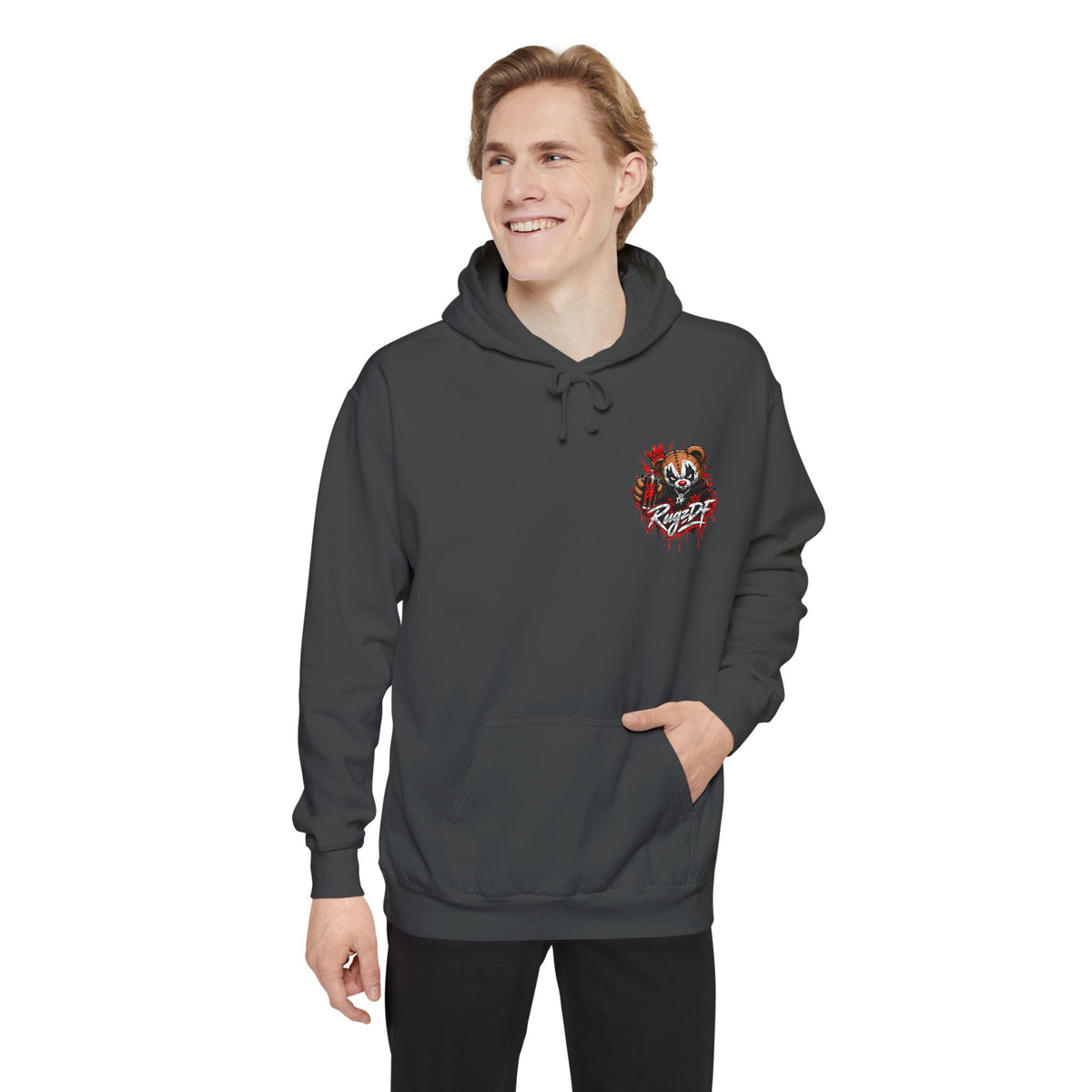RugzDF Bear Graphic Hoodie – Front Chest Print