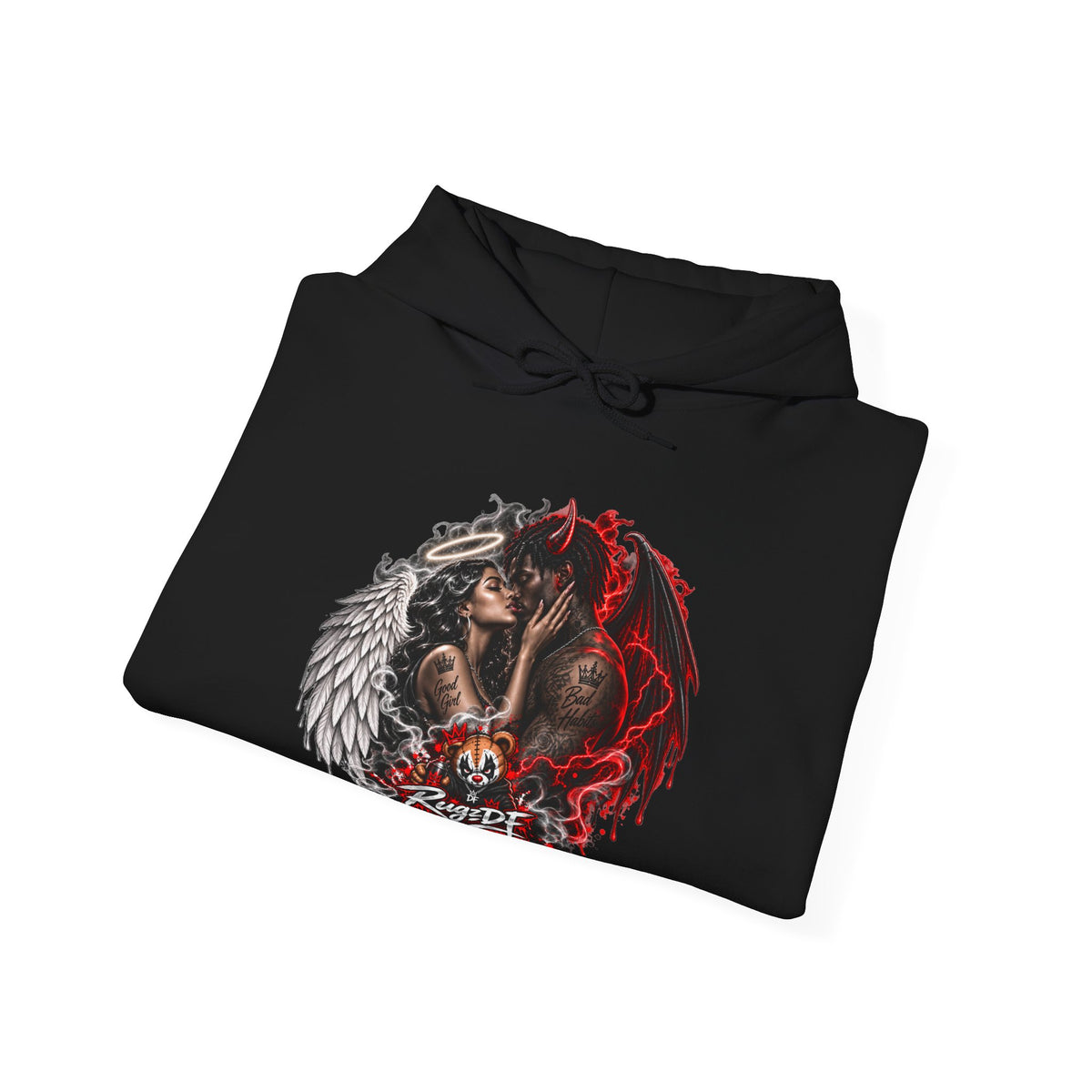 RugzDF Angel & Demon Hoodie – Good Intentions Bad Habits