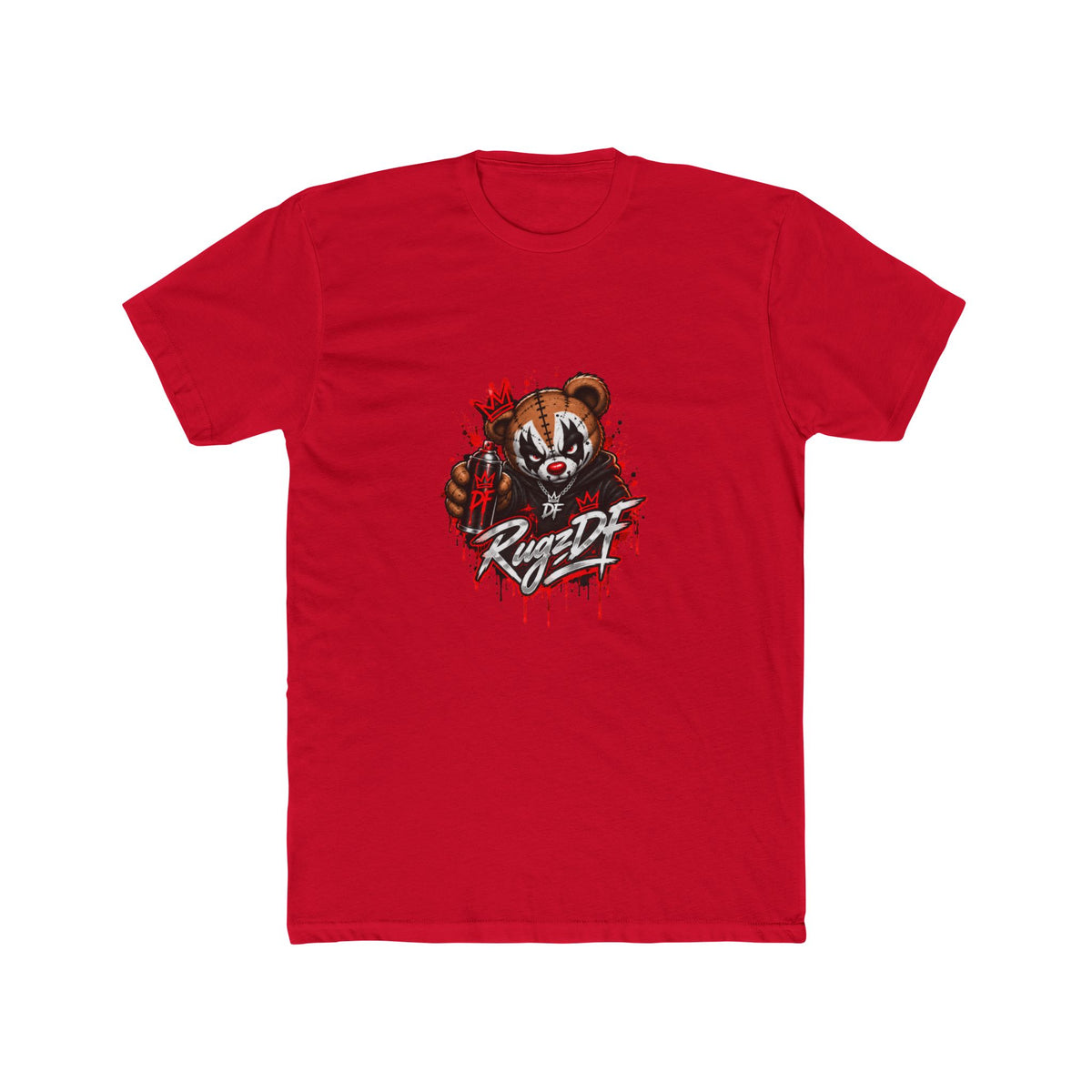 Menacing Bear Graphic Tee – "Rawr" Blood-Splatter Horror Shirt