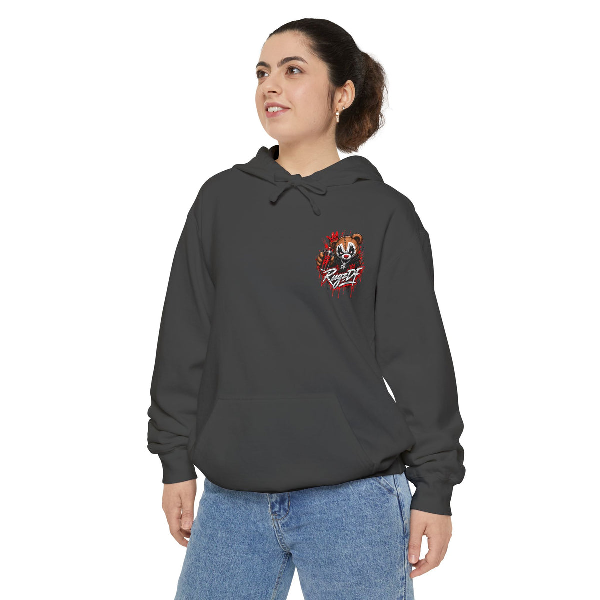 RugzDF Bear Graphic Hoodie – Front Chest Print