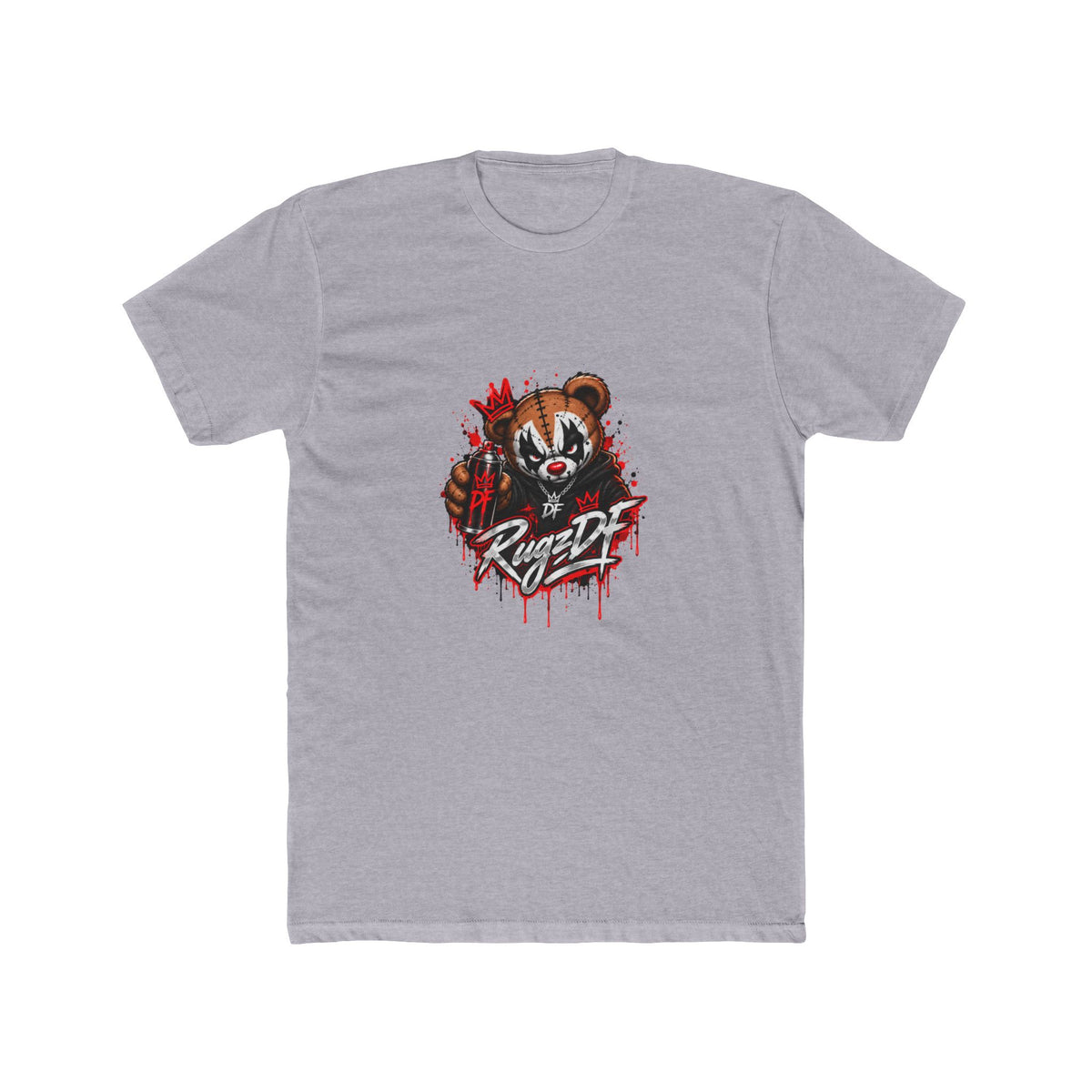 Menacing Bear Graphic Tee – "Rawr" Blood-Splatter Horror Shirt