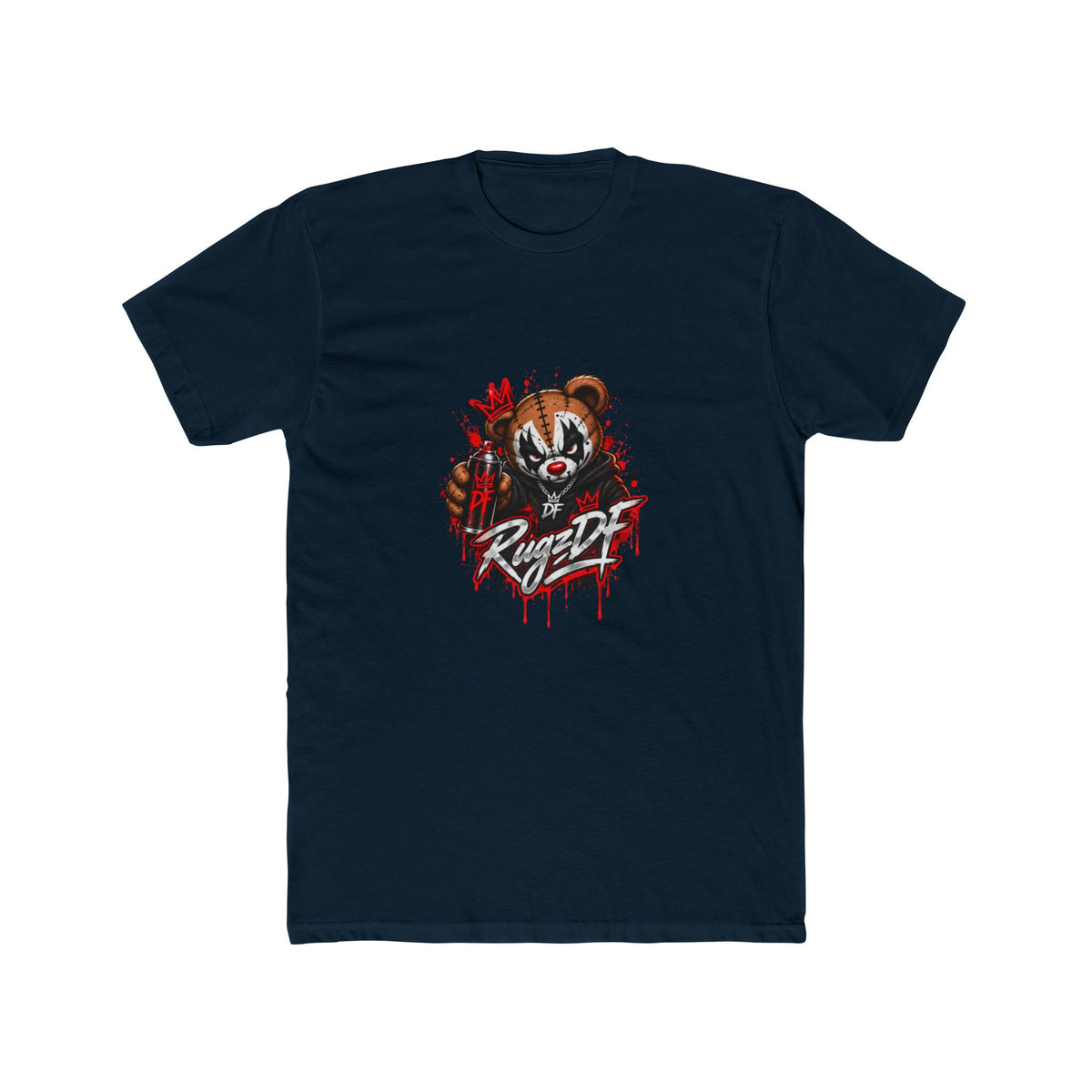 Menacing Bear Graphic Tee – "Rawr" Blood-Splatter Horror Shirt