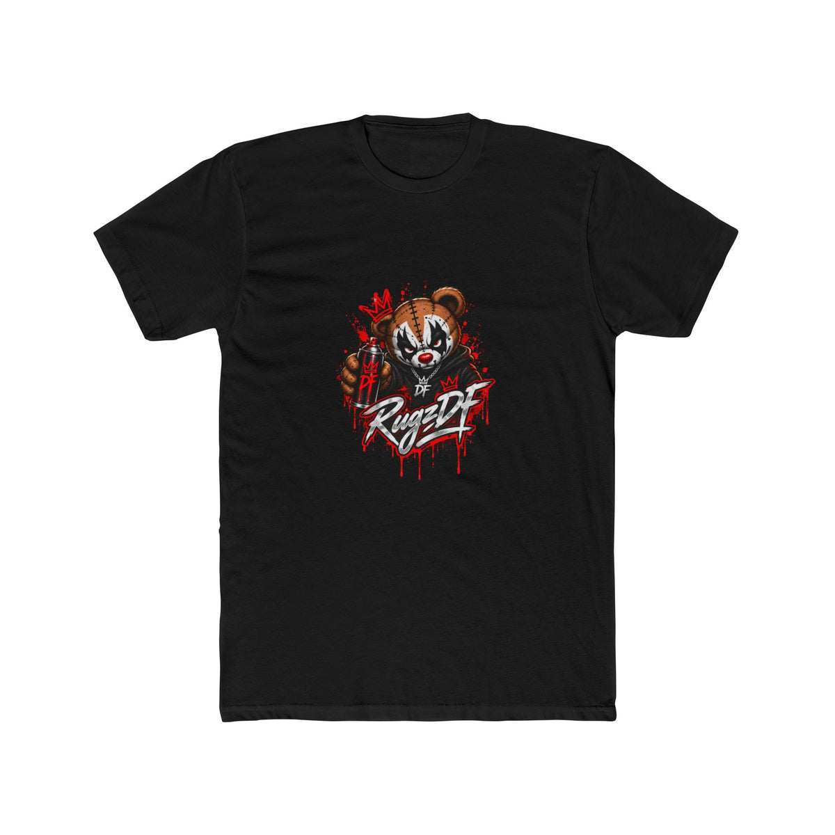Menacing Bear Graphic Tee – "Rawr" Blood-Splatter Horror Shirt